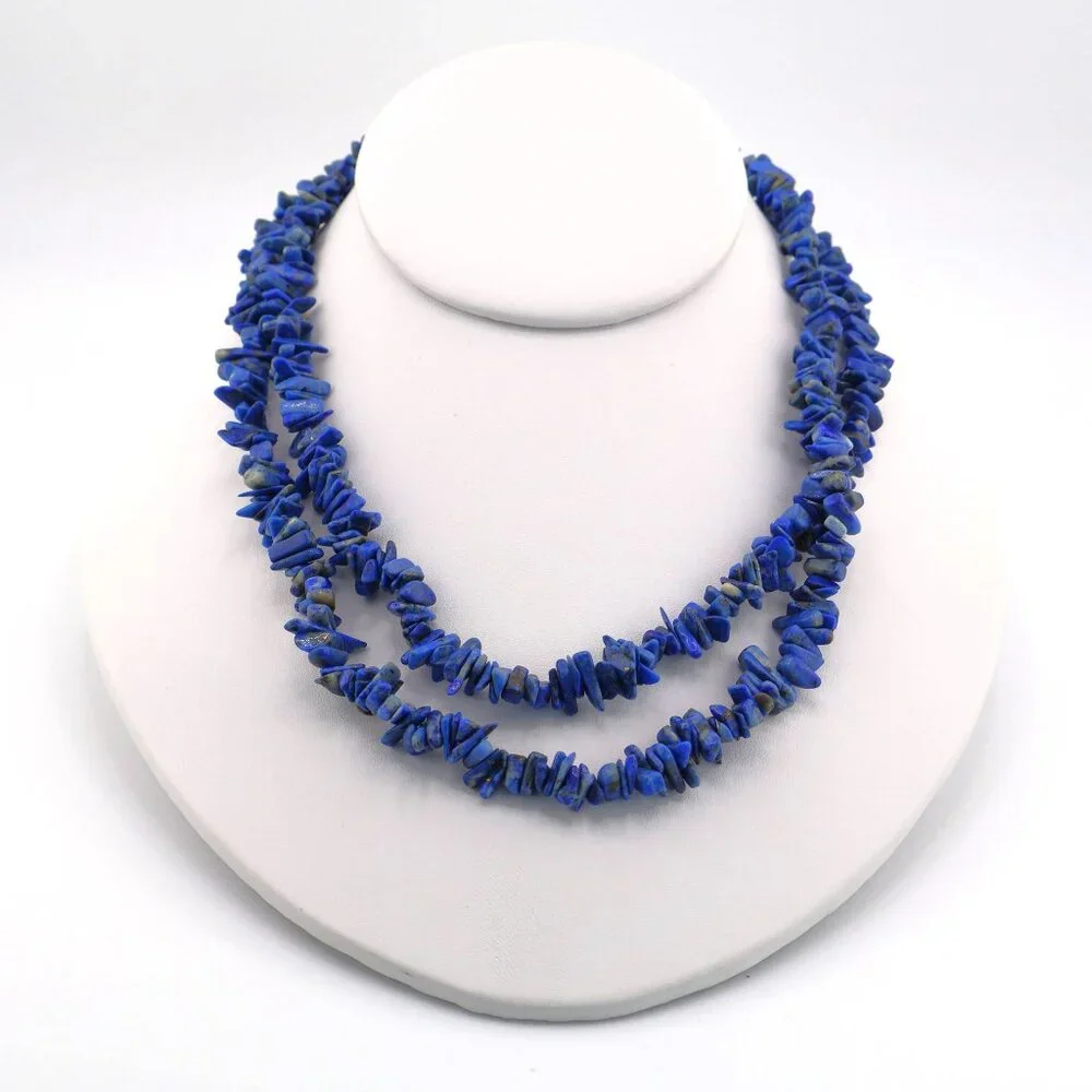 Authentic Vintage Native American Lapis Lazuli Necklace Handmade Navajo Jewelry*